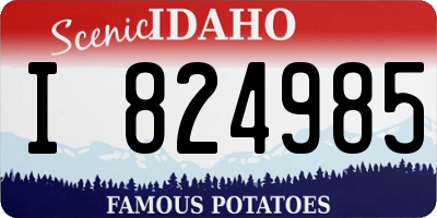 ID license plate I824985