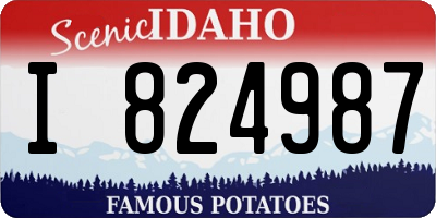 ID license plate I824987