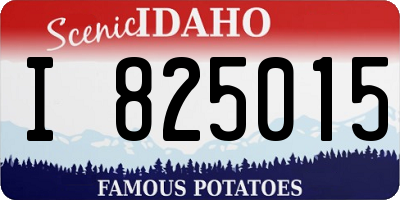 ID license plate I825015