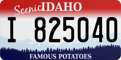 ID license plate I825040
