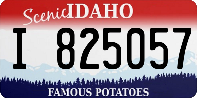 ID license plate I825057