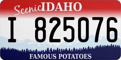 ID license plate I825076