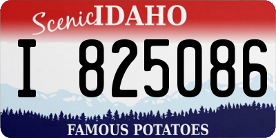 ID license plate I825086