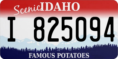 ID license plate I825094