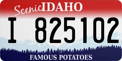 ID license plate I825102