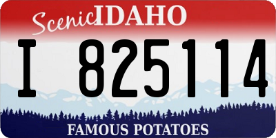 ID license plate I825114