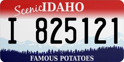 ID license plate I825121