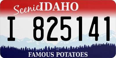 ID license plate I825141