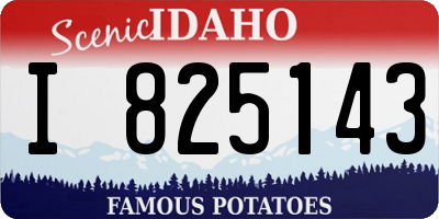 ID license plate I825143