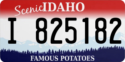 ID license plate I825182