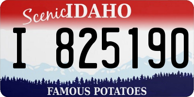 ID license plate I825190