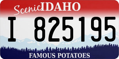 ID license plate I825195