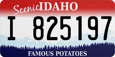 ID license plate I825197