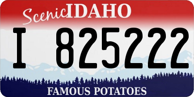 ID license plate I825222
