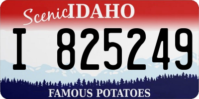 ID license plate I825249