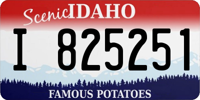 ID license plate I825251