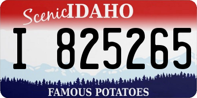 ID license plate I825265