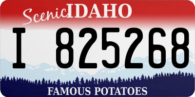 ID license plate I825268
