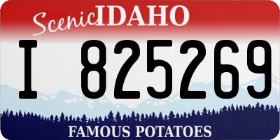 ID license plate I825269