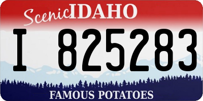 ID license plate I825283