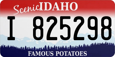 ID license plate I825298