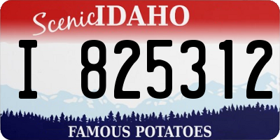 ID license plate I825312