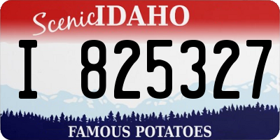 ID license plate I825327