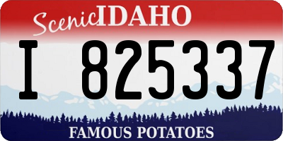 ID license plate I825337
