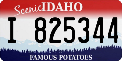 ID license plate I825344