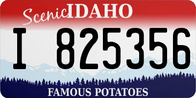 ID license plate I825356