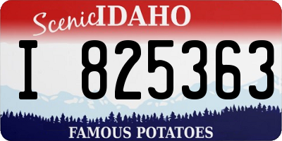 ID license plate I825363