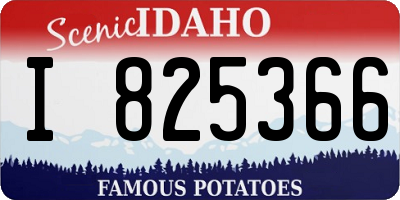 ID license plate I825366
