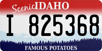 ID license plate I825368