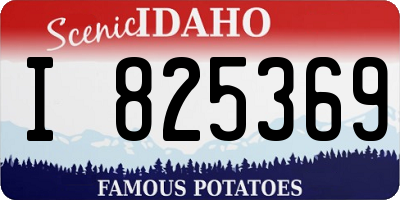 ID license plate I825369