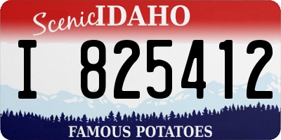 ID license plate I825412