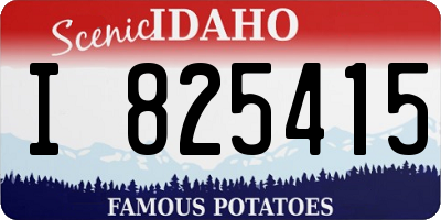 ID license plate I825415