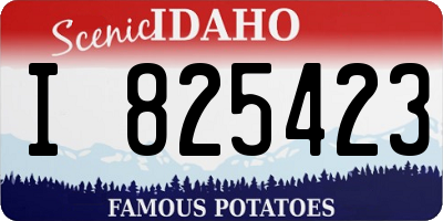 ID license plate I825423