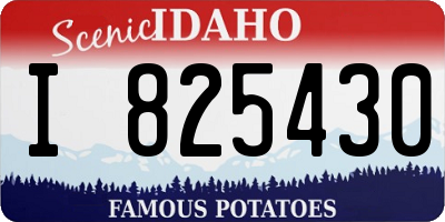 ID license plate I825430