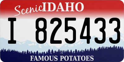 ID license plate I825433
