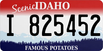 ID license plate I825452