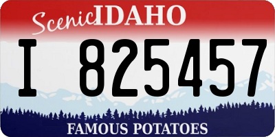 ID license plate I825457