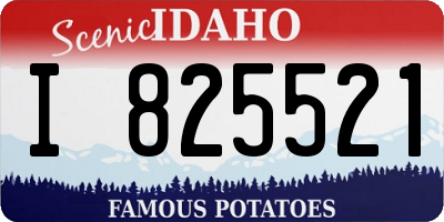 ID license plate I825521