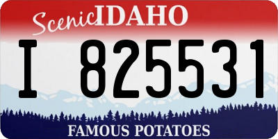 ID license plate I825531