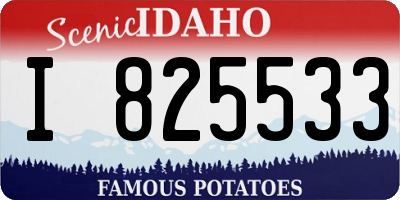 ID license plate I825533
