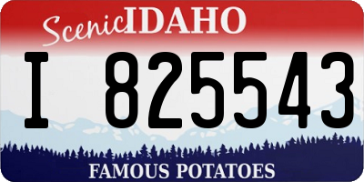 ID license plate I825543