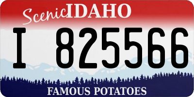 ID license plate I825566