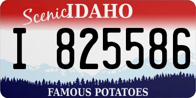 ID license plate I825586