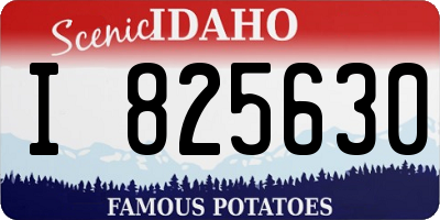 ID license plate I825630