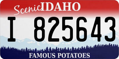 ID license plate I825643