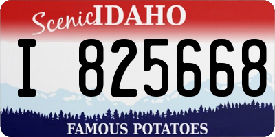 ID license plate I825668